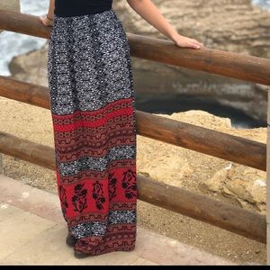 Aztec Print Long Maxi Skirt ($10 with bundle)